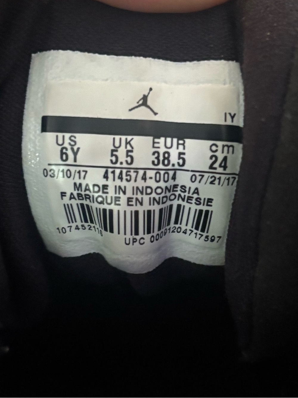 Air Jordan 13 Retro GS 'Bred' 2017 Size 6Y - Picture 7 of 7